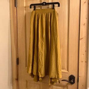 Opia linen skirt, size xs, rich mustard color